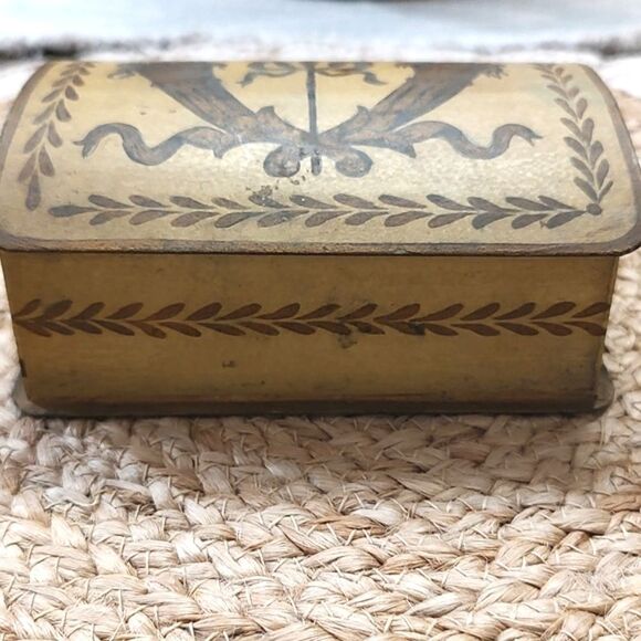 Italian Toleware Metal Hinged Lidded Box Vintage - Picture 3 of 8